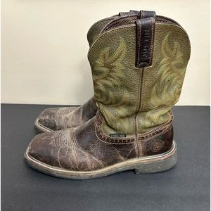 Justin Steel toe Cowboy/ Work boots- 10 1/2 EE